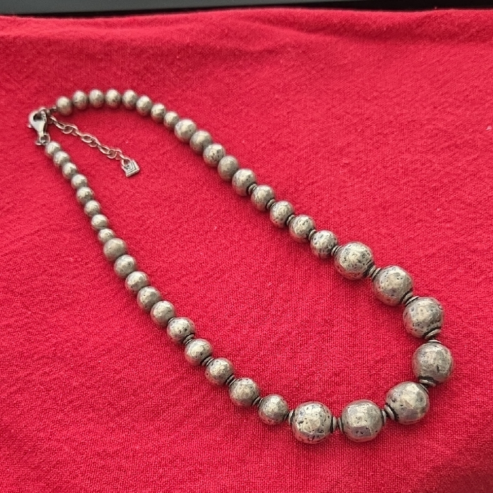 Silpada Atmospheric Oxidized Sterling Silver Ball Beaded Necklace N1953